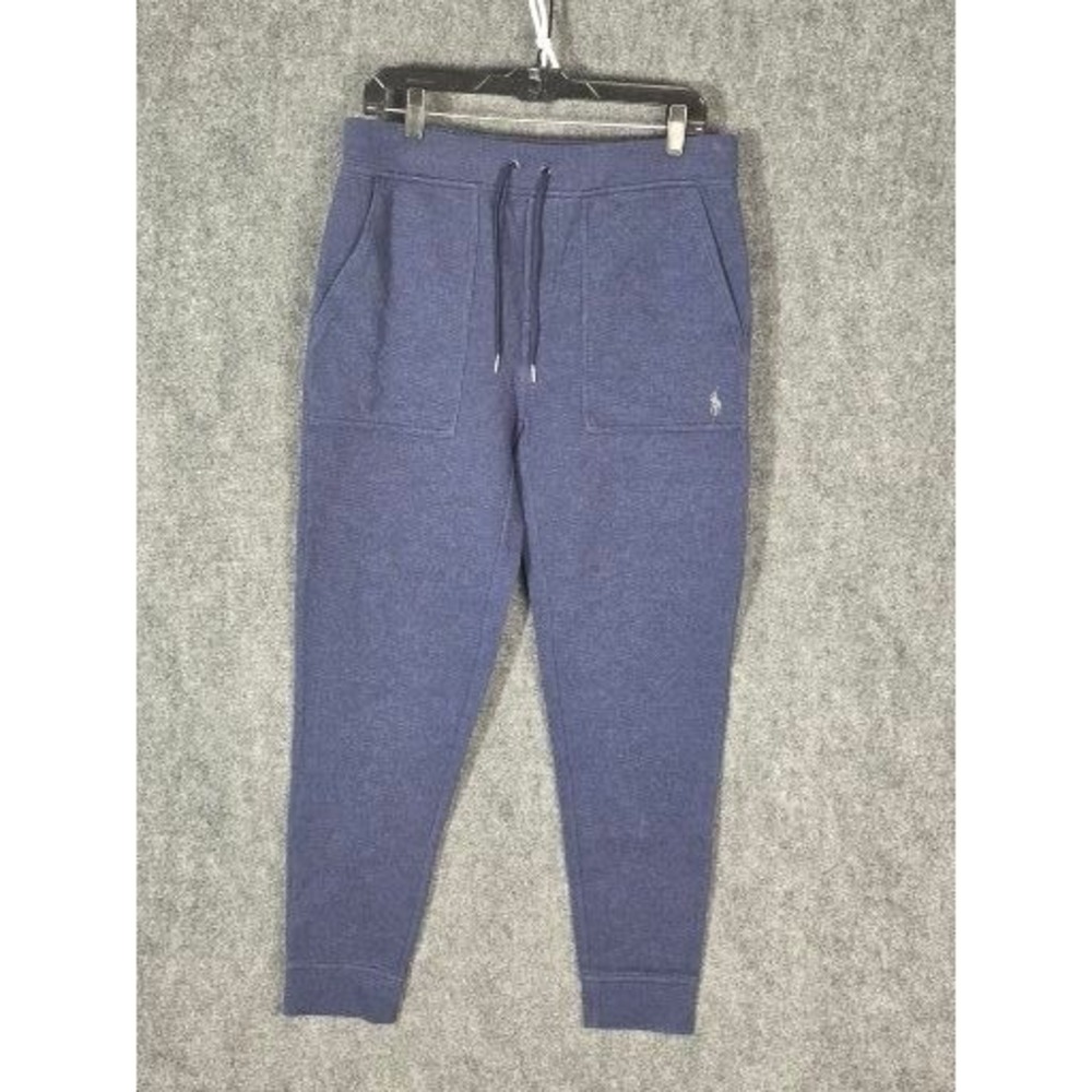 Polo‎ Ralph Lauren Joggers Mens M Blue Fleece Sweatpants Pony Embroidered Pant
